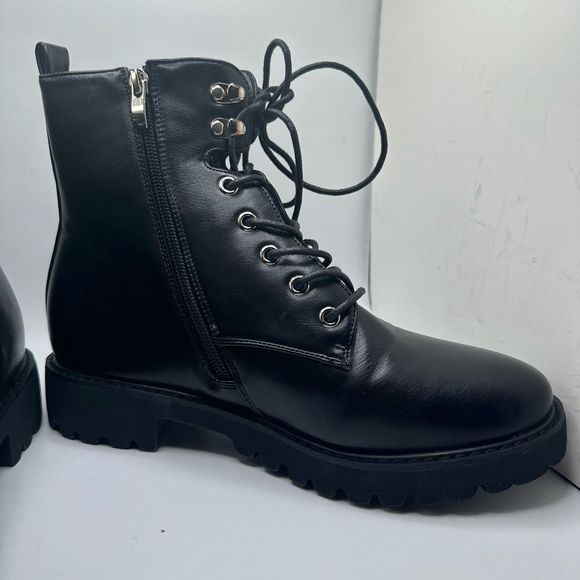 DUNES Women's Lace up Boot 8 BLACK - Picture 6 of 7